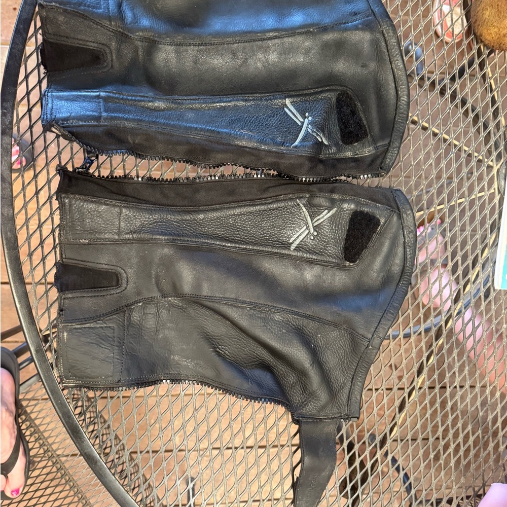 Freejump Kids Black Leather Riding Chaps